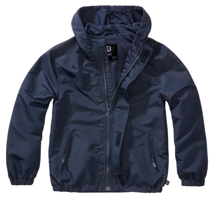 Brandit Kids Sommer Frontzip Windbreaker Jacke, navy blau