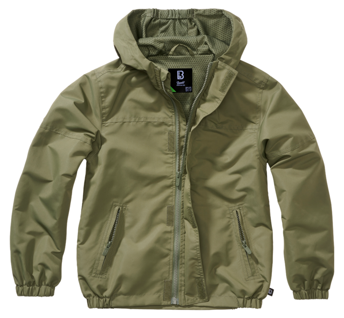 Brandit Kids Sommer Frontzip Windbreaker Jacke, oliv