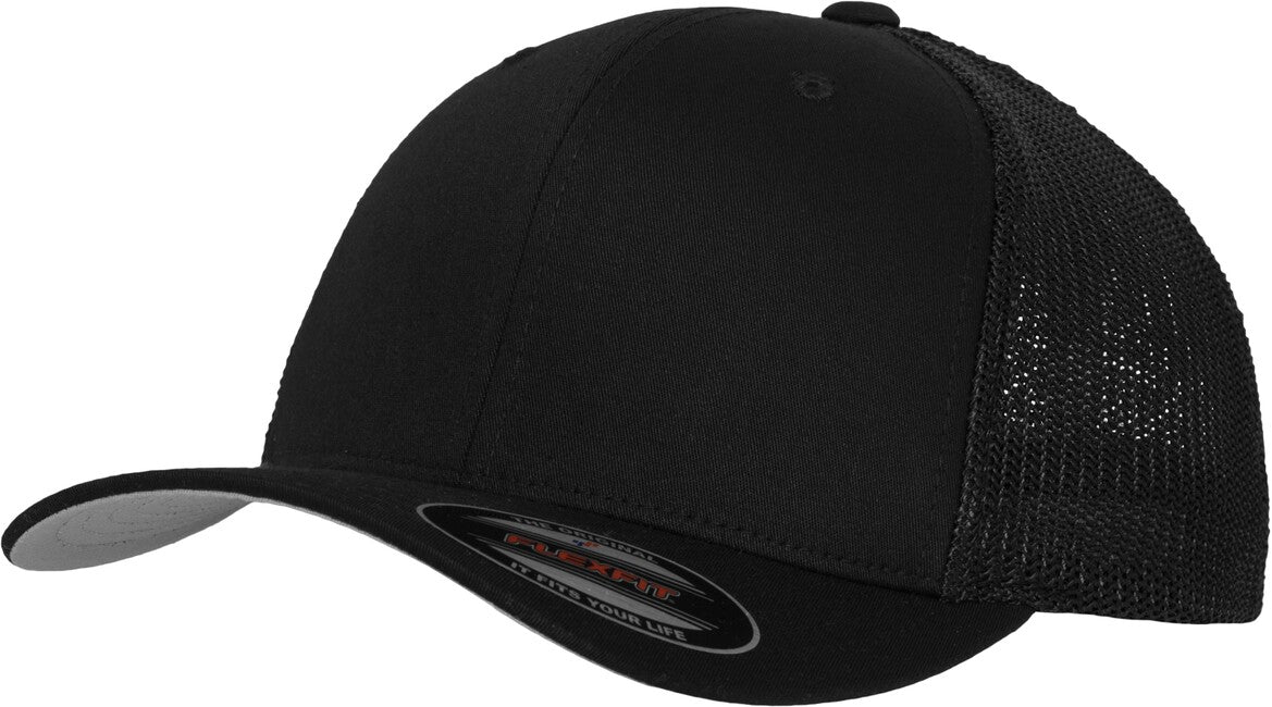 Brandit Flexfit Mesh Trucker Mütze, schwarz