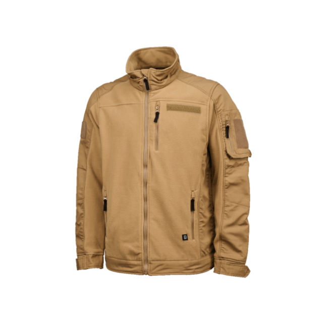 Brandit Fleece-Jacke Ripstop, camel