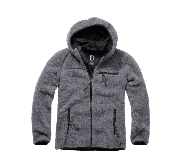 Brandit Teddyfleece Worker Fleece-Kapuzenjacke, anthrazit