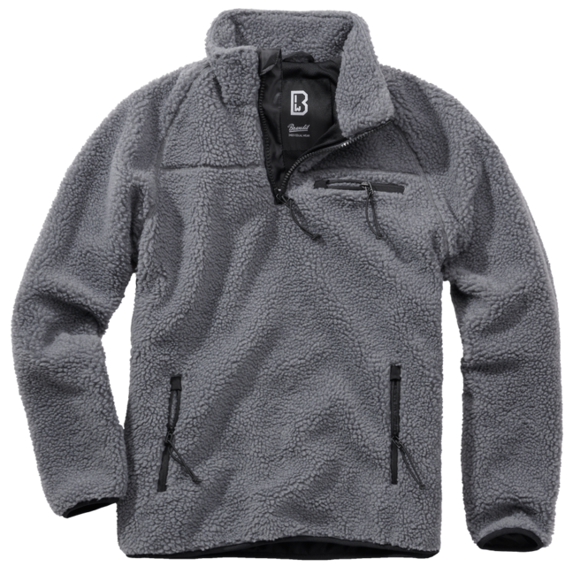 Brandit Teddyfleece Troyer fleecejacke, anthrazit