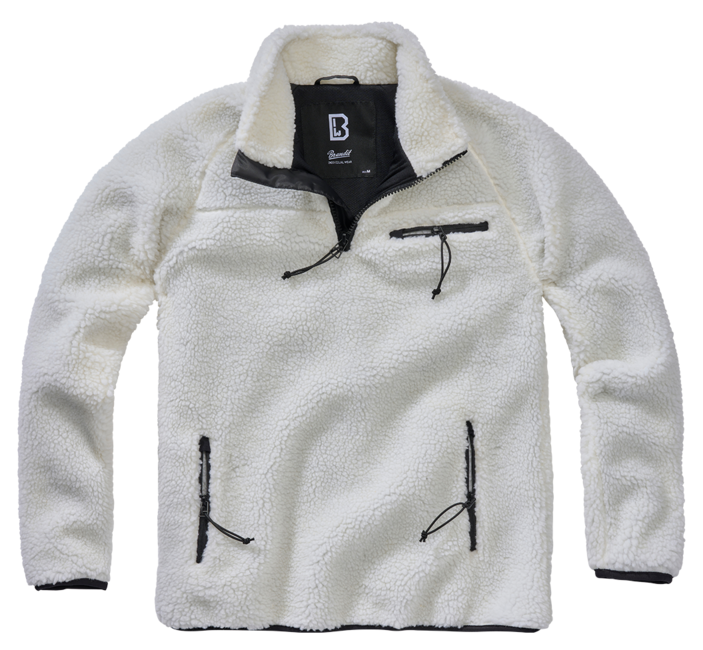 Brandit Teddyfleece Troyer Fleecejacke, weiß