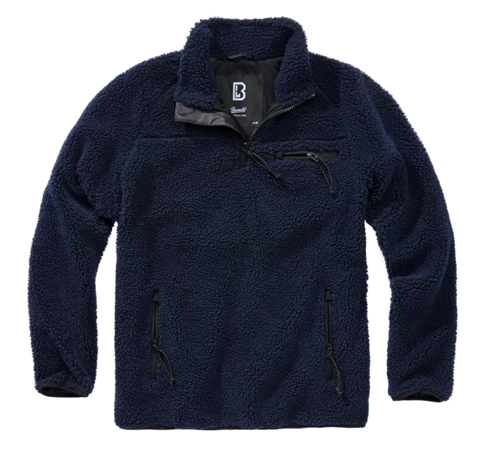 Brandit Teddyfleece Troyer fleecejacke, navy blau