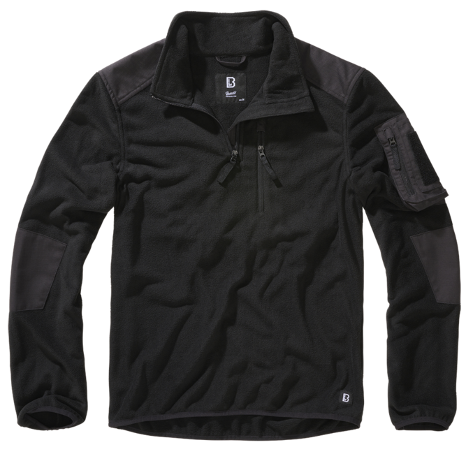 Brandit Ripstop Fleece-Kapuzenpullover, schwarz