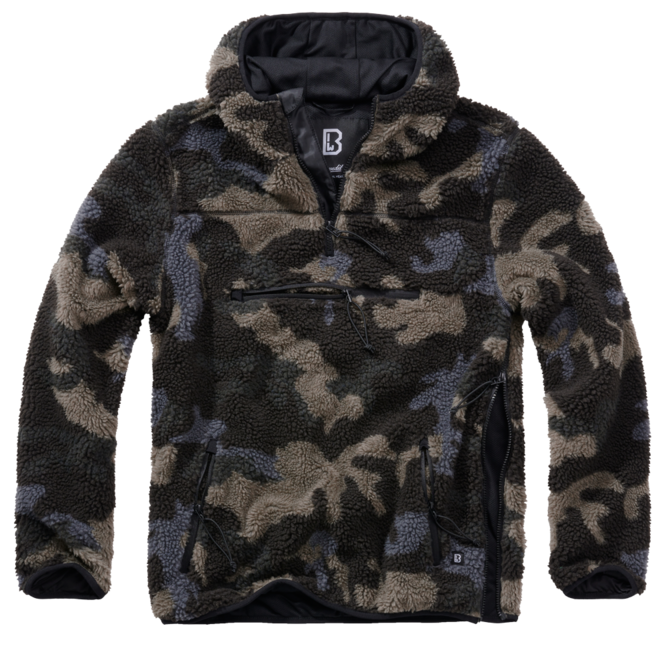 Brandit Teddyfleece Worker fleecepullover, darkcamo
