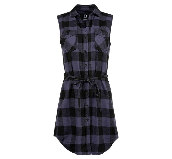 Brandit Gracey damen langarmshirt ohne ärmel, grau schwarz