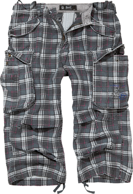Brandit Industry Vintage 3/4 shorts, dunkelgrau/violett