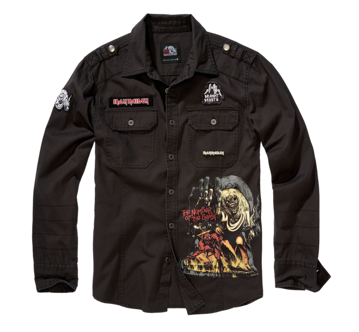 Brandit Iron Maiden hemd, schwarz
