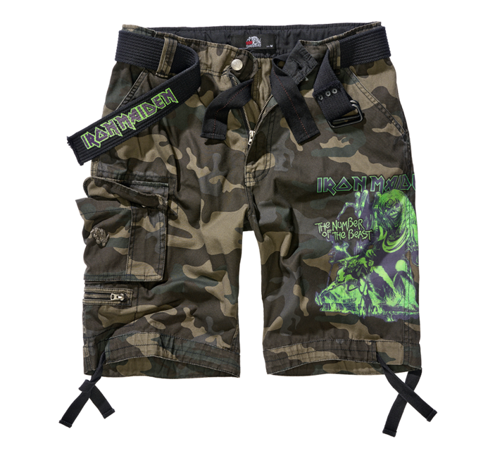 Brandit Iron Maiden Savage shorts, darkcamo