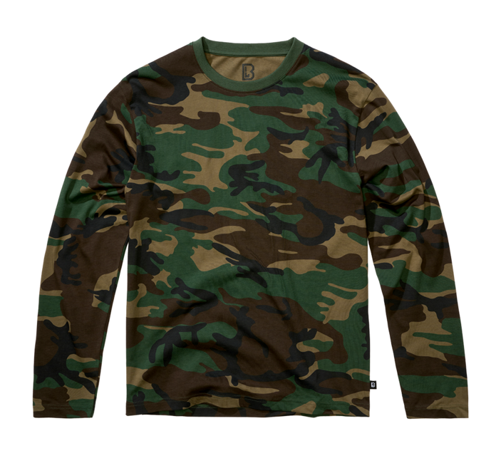 Brandit Premium langarm-T-shirt, woodland