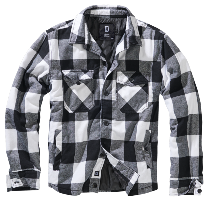 Brandit Lumber jacke, weiß-schwarz