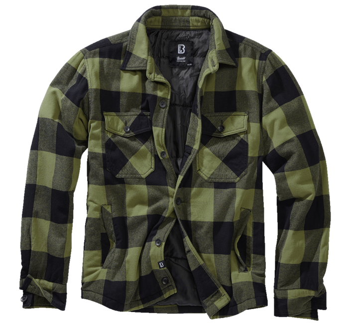 Brandit Lumber jacke, schwarz+oliv