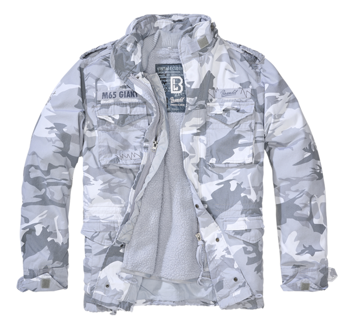Brandit M65 giant winterjacke, blizzard camo
