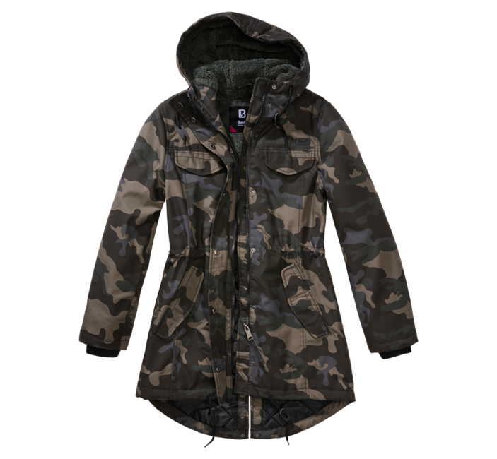 Brandit Marsh Lake parka damen winterjacke mit kapuze, darkcamo