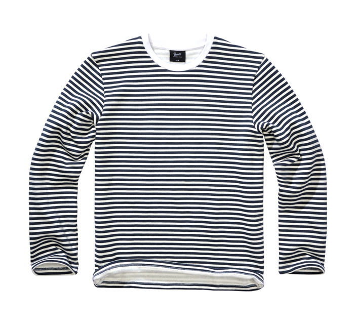 Brandit Striped Navy Sweatshirt Marine, blau-weiß