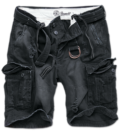 Brandit Shell Valley Heavy Vintage Shorts, schwarz
