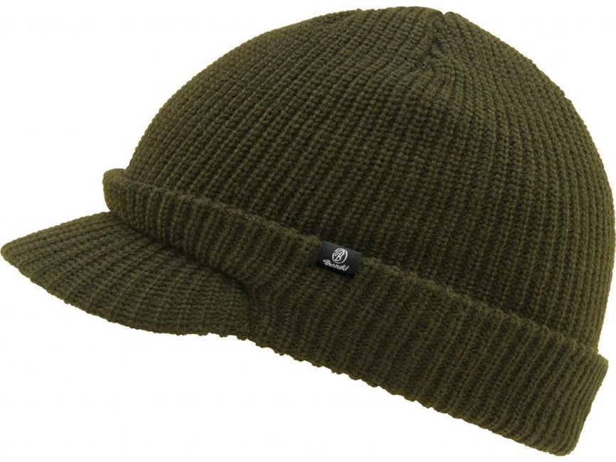 Brandit Shield Cap strickmütze mit schild, oliv