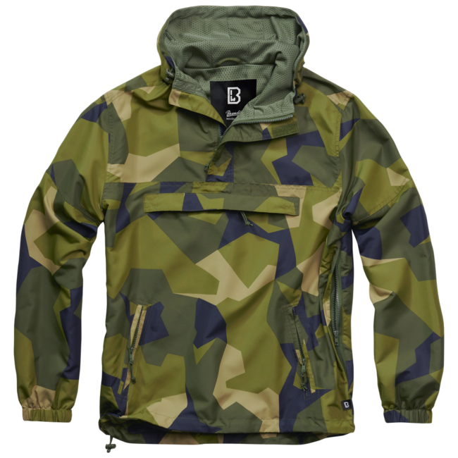 Brandit Windbreaker Jacke, schwedisch camo M90