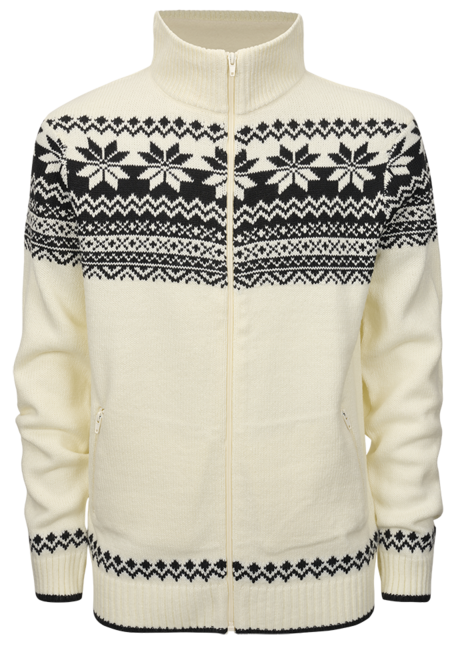 Brandit Norweger Pullover mit Reißverschluss, weiß