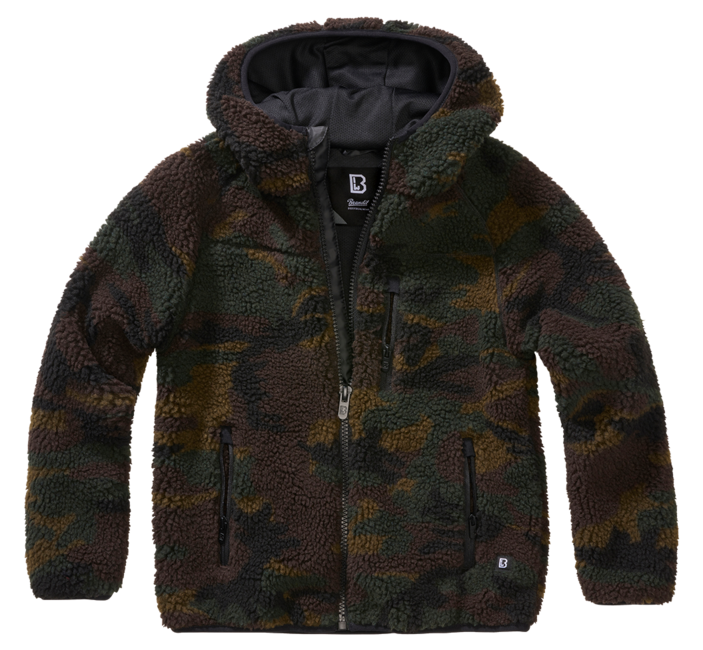 Brandit Teddy kinder-fleecejacke, woodland