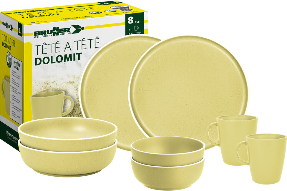 Brunner Campingutensilien-set, gelb