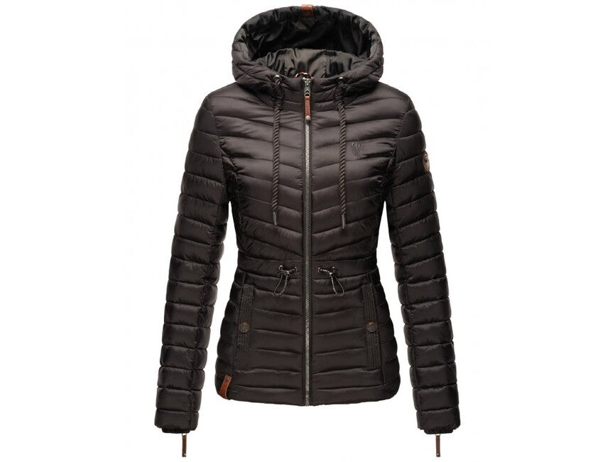 Marikoo ANIYAA damen-Übergangsjacke mit Kapuze, anthrazit