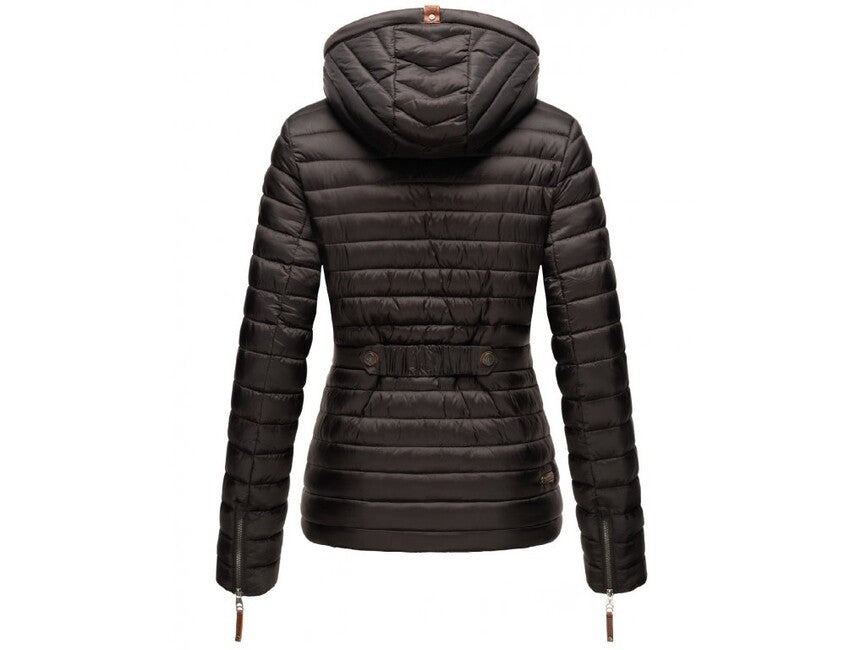 Marikoo ANIYAA damen-Übergangsjacke mit Kapuze, anthrazit