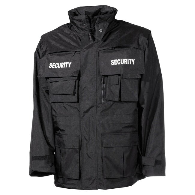 MFH Security Wasserdichte Jacke, schwarz