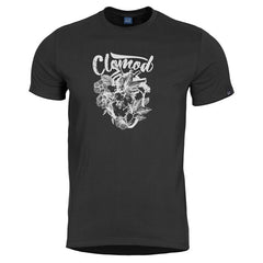 CloMod kurz T-Shirt Flower Heart, schwarz