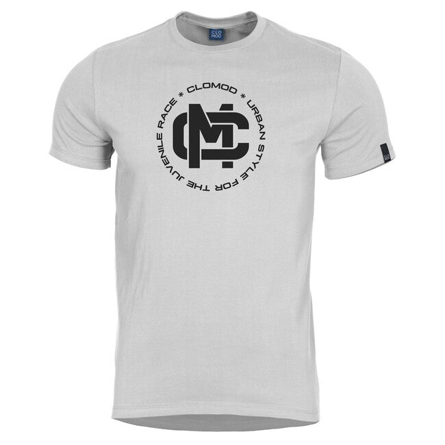 CloMod kurz T-Shirt Initials, weiß