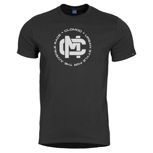 CloMod kurz T-Shirt Initials, schwarz