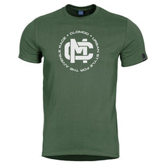 CloMod kurz T-Shirt Initials, oliv