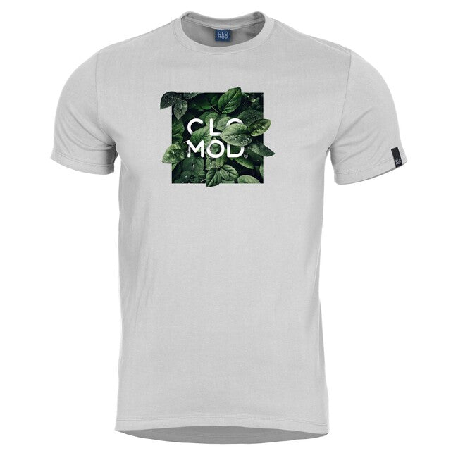 CloMod kurz T-Shirt Leaves, weiß