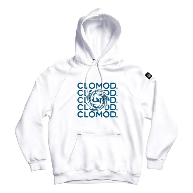 CloMod Kapuzenpullover Twirl, weiß