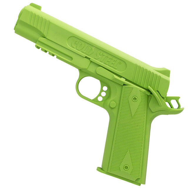Cold Steel 1911 Gummi Trainingspistole gespannt und verriegelt
