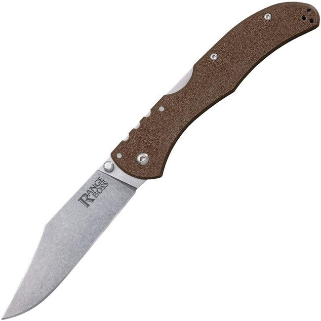 Cold Steel Range Boss closing knife, flat dark earth handle