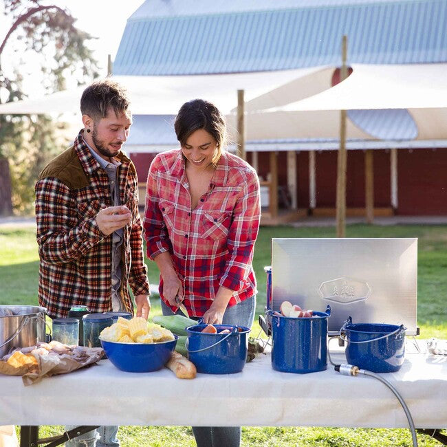 GSI Outdoors Convex Kettle Emaillierter Kessel 2.8 l, blau