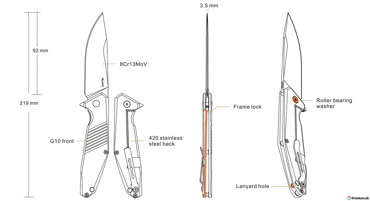 Ruike messer D191G, grün