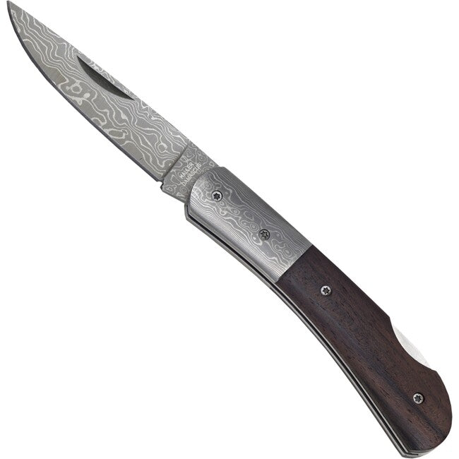 Haller Damast Survivalmesser mit Damaststahl Damast-Tame Ebenholzgriff 42968