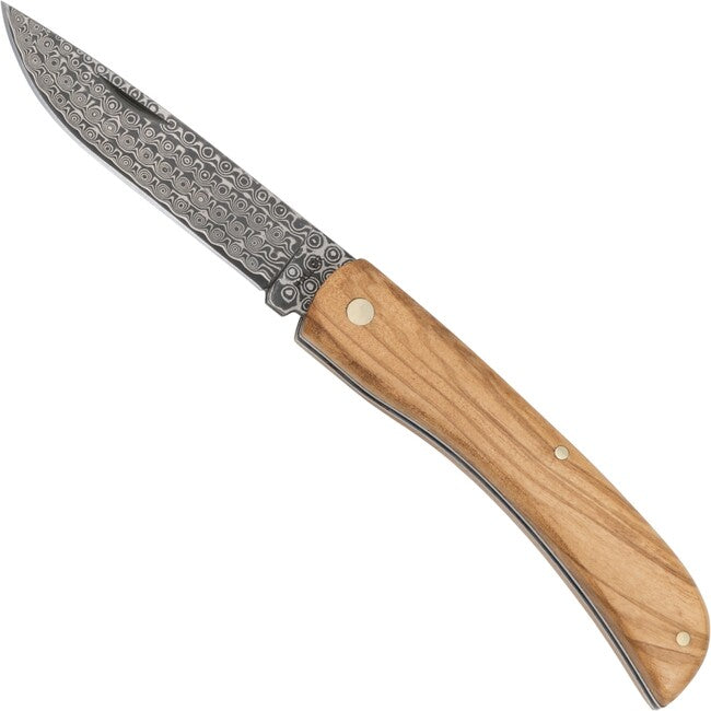 Haller Damast Survivalmesser mit damaststahl damast-tame olivenholz 42987