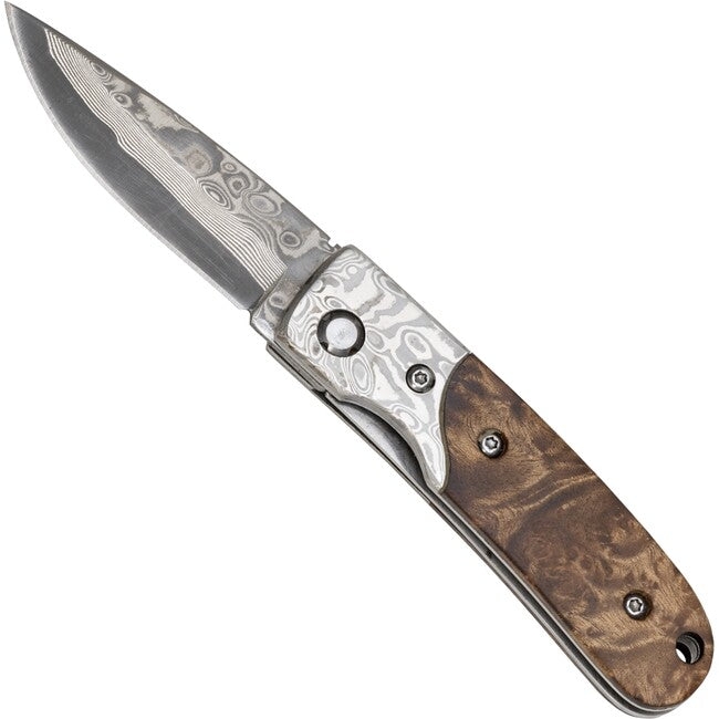 Haller Damast survival messer mit damaststahl damast-tame wurzelholzg 39 lagen rsf