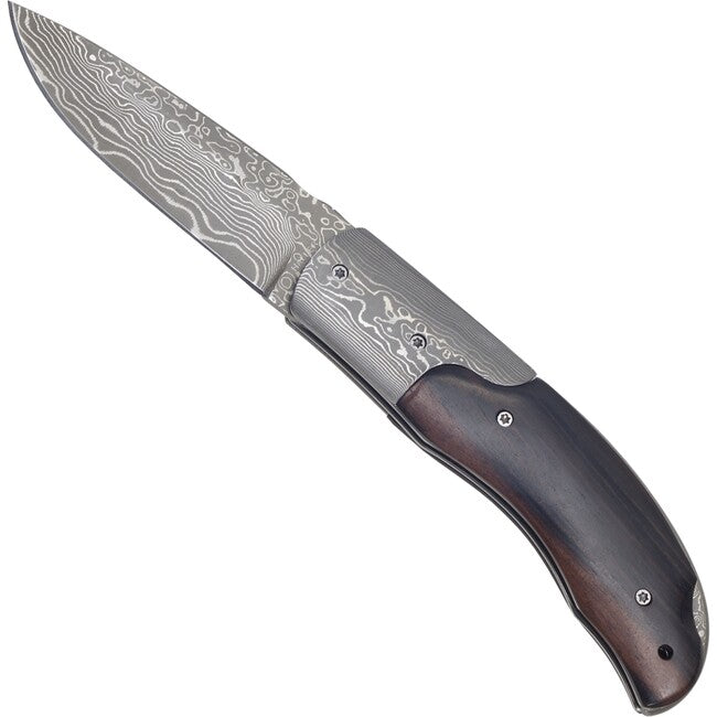 Haller Damast survivalmesser mit damaststahl damast griff ebenholz
