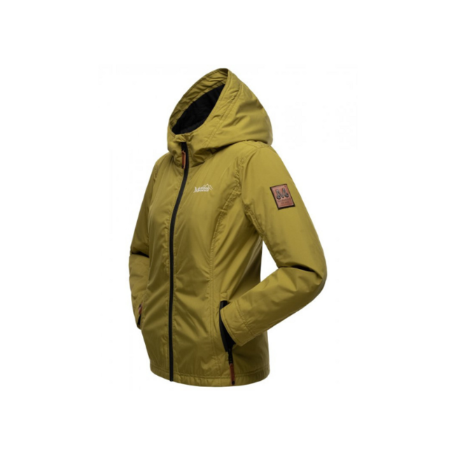 Marikoo BROMBEERE damen-übergangsjacke mit kapuze, moss green