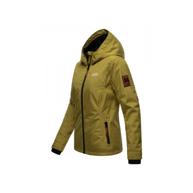 Marikoo BROMBEERE damen-übergangsjacke mit kapuze, moss green