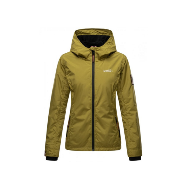 Marikoo BROMBEERE damen-übergangsjacke mit kapuze, moss green