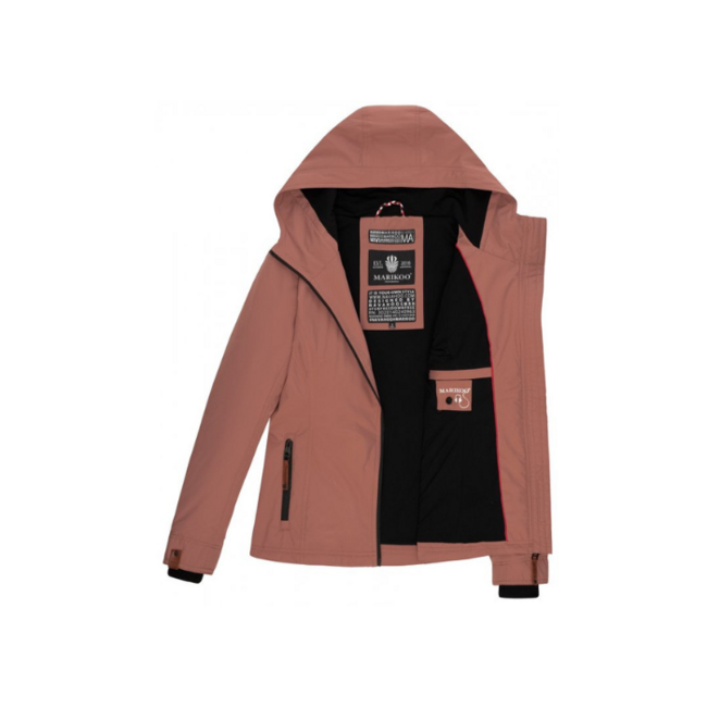Marikoo BROMBEERE damen-übergangsjacke mit kapuze, terracotta