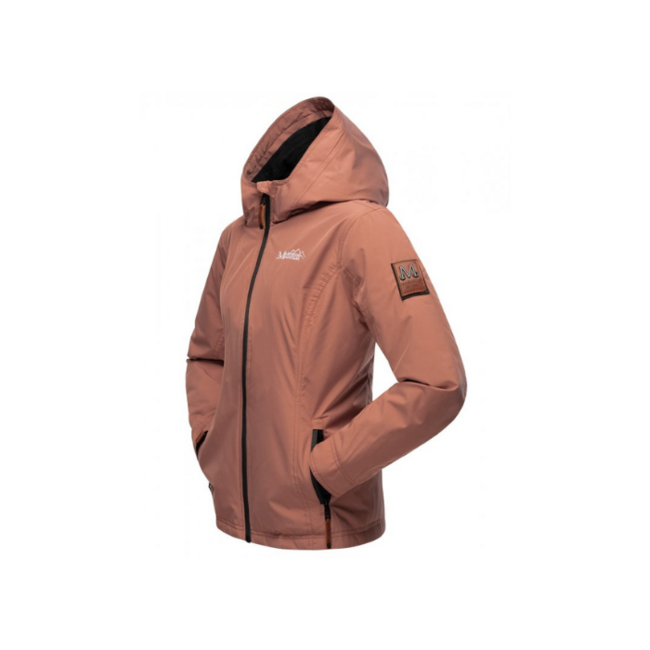 Marikoo BROMBEERE damen-übergangsjacke mit kapuze, terracotta