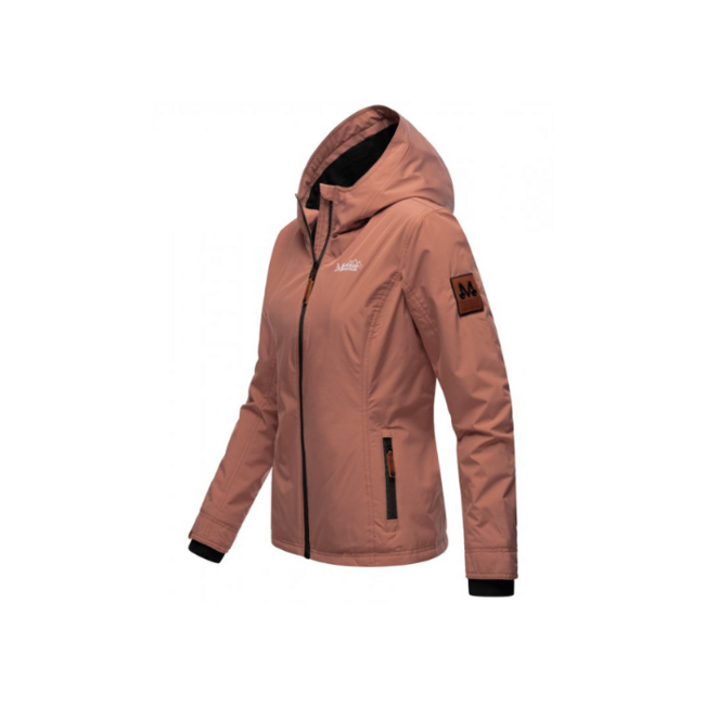 Marikoo BROMBEERE damen-übergangsjacke mit kapuze, terracotta