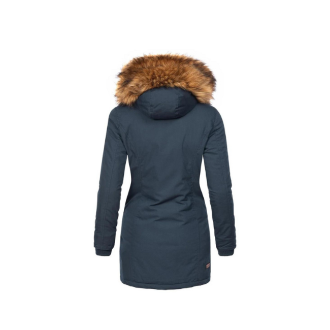 Marikoo Karmaa damen-winterjacke mit kapuze, blue